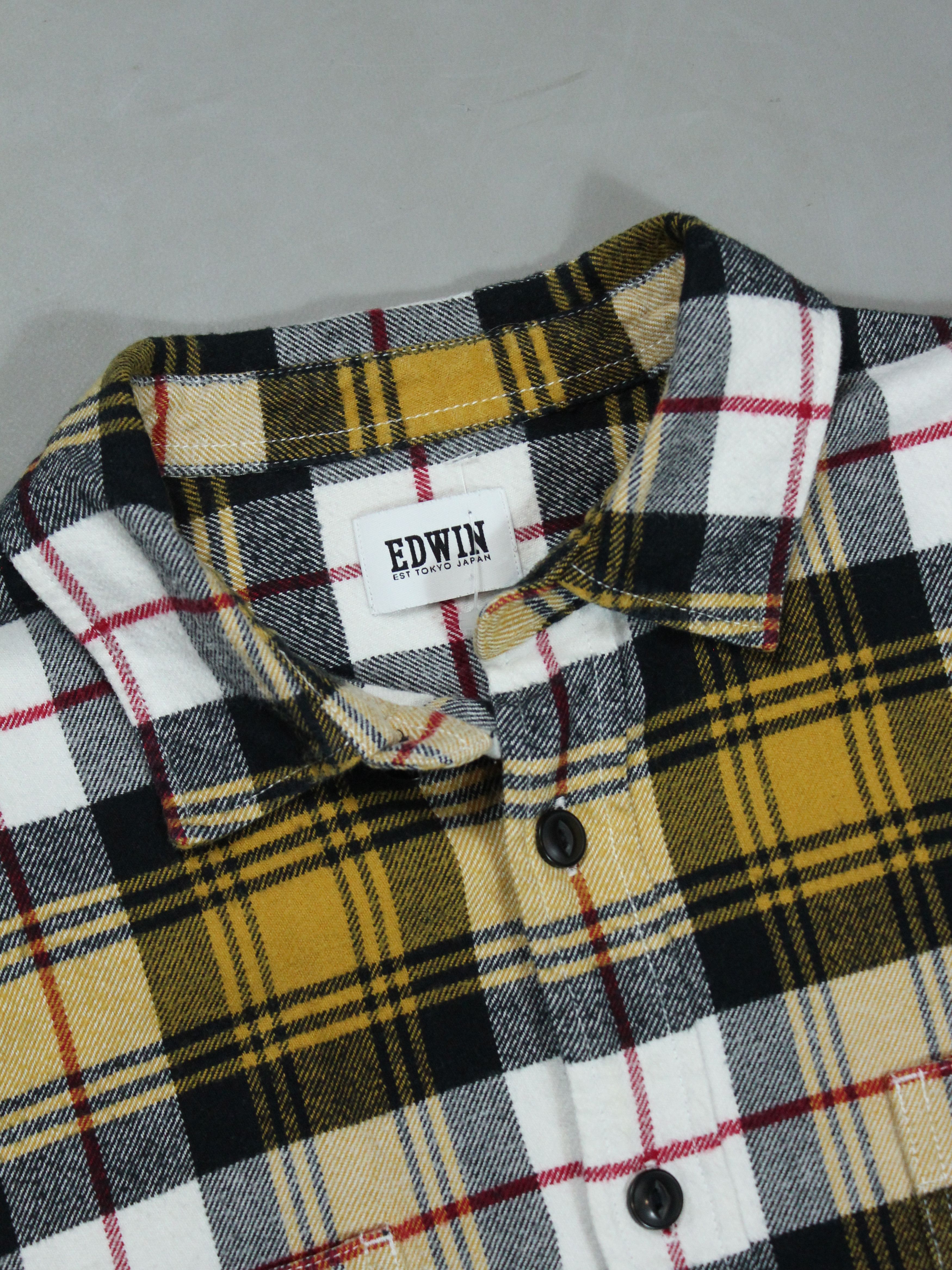 Edwin × Japanese Brand EDWIN LABOUR SHIRT CHECHERED YELLOW SHIRT MENS M 48 Size US M / EU 48-50 / 2 - 5 Thumbnail