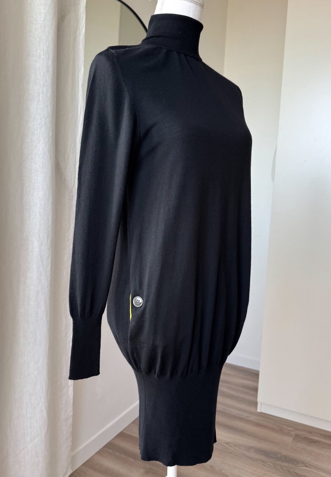 Paul Smith Paul Smith knitted jersey black dress turtleneck avantgarde Size S / US 4 / IT 40 - 3 Thumbnail