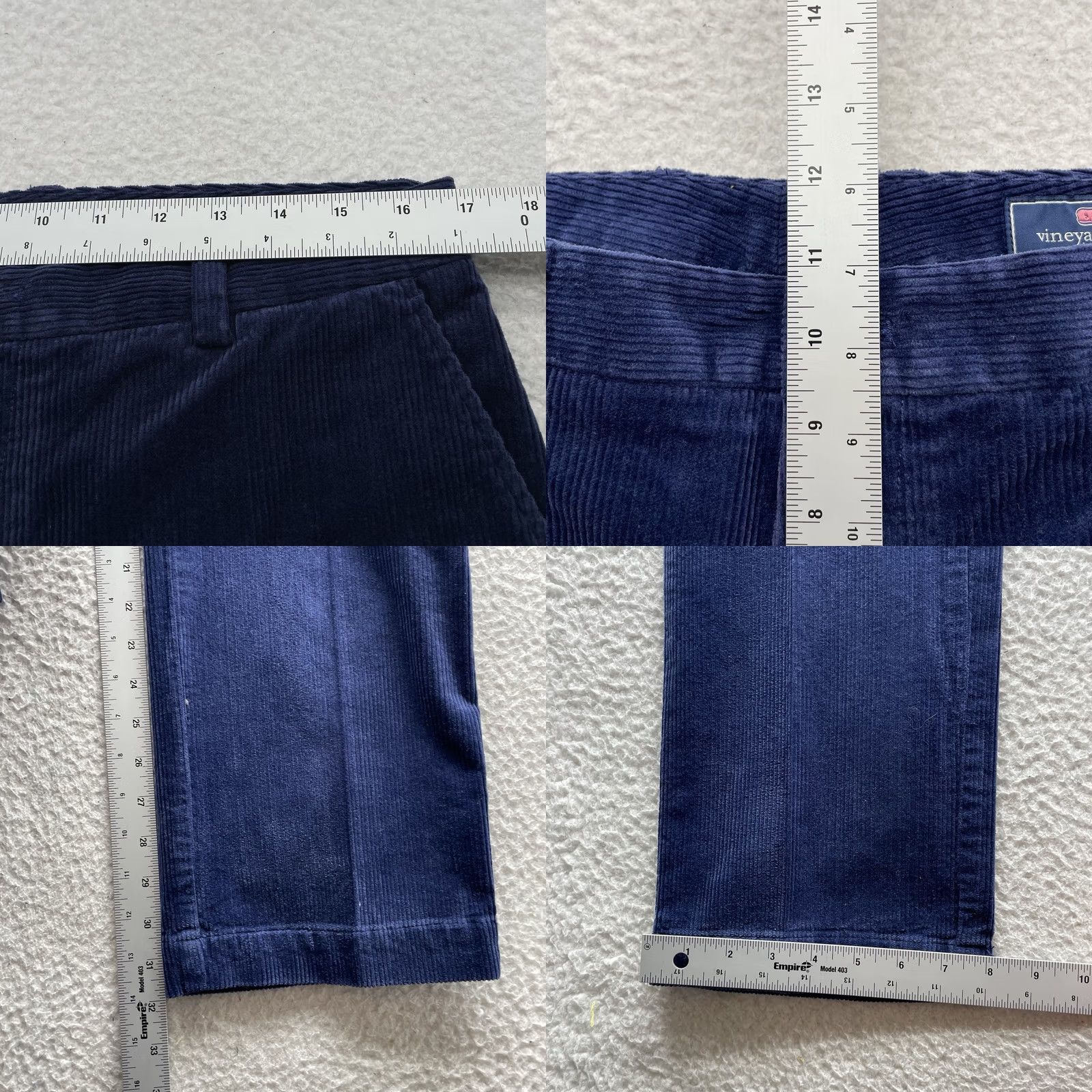 Vineyard Vines Vineyard Vines Pants Mens 34x32 Navy Blue Slim Stretch Corduroy Preppy Size US 34 / EU 50 - 8 Thumbnail
