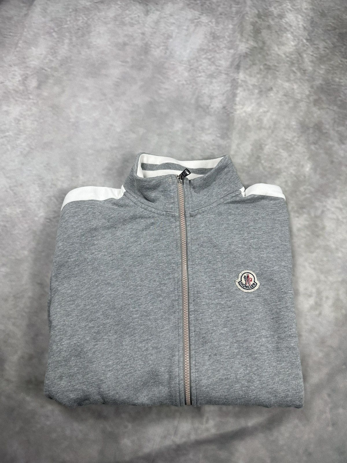 Moncler Mens Moncler Zip Up Grey Hoodie Size US L / EU 52-54 / 3 - 9 Thumbnail