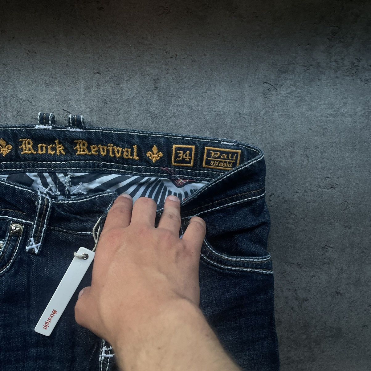 Rock Revival NWT Rock Revival Dali Straight Fit Pocket Logo Pants Size US 34 / EU 50 - 9 Thumbnail
