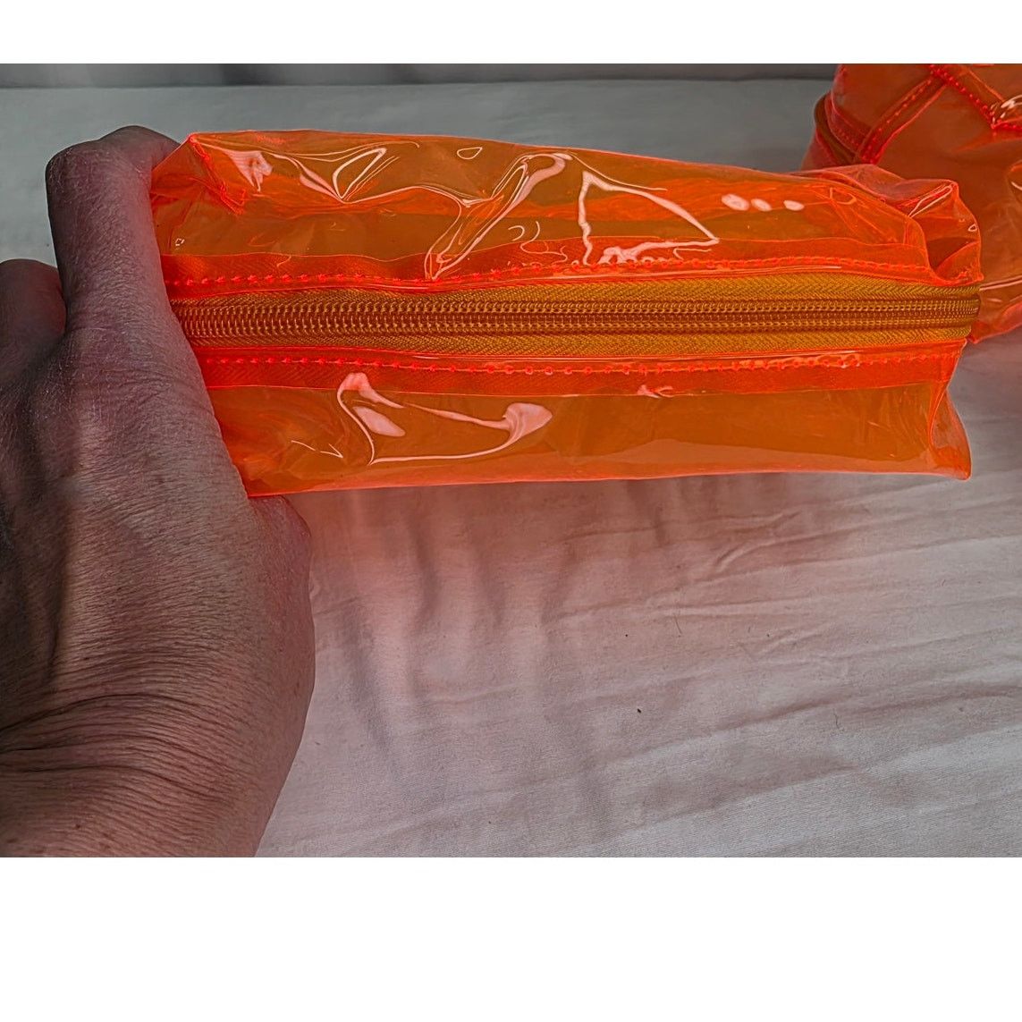 Other Holler and Glow Neon Orange Clear Makeup Bag Cosmetic Size ONE SIZE - 2 Thumbnail
