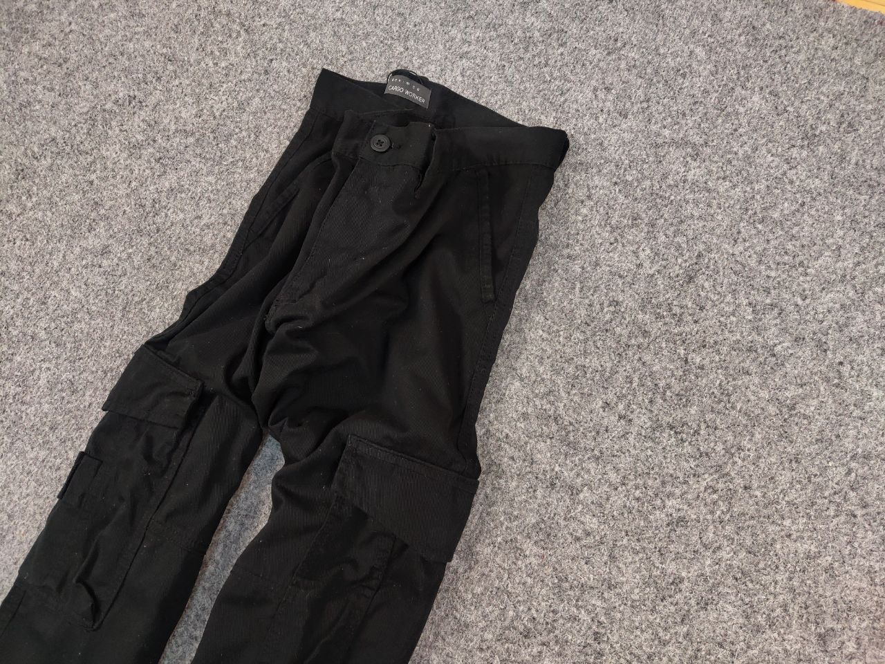 Japanese Brand Vintage 90's Japanese design black multi pocket Cargo Pants Size US 34 / EU 50 - 4 Thumbnail