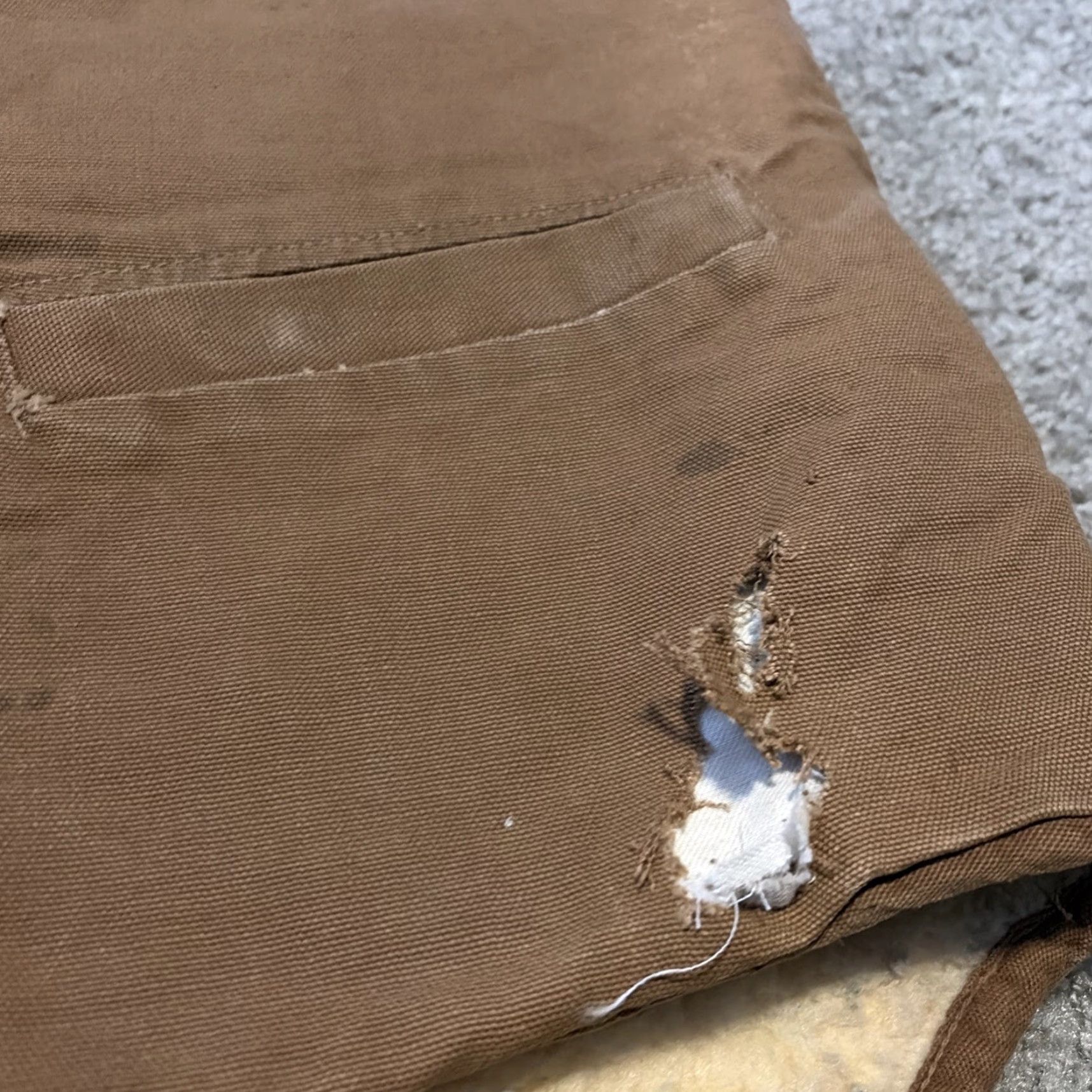 Carhartt VINTAGE Carhartt Brown Canvas Sherpa Lined Vest Large Mens 80s Brown Canvas Vest L Size US L / EU 52-54 / 3 - 6 Thumbnail