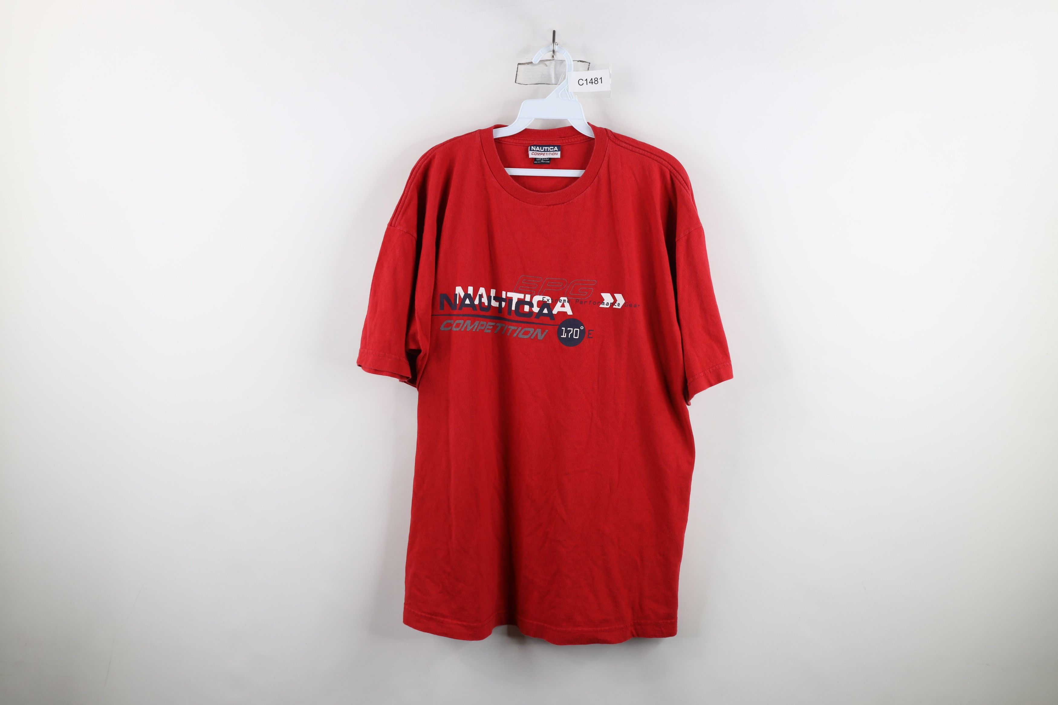 Nautica × Vintage Vintage 90s Nautica Competition Short Sleeve T-Shirt USA Size US XL / EU 56 / 4 - 1 Thumbnail