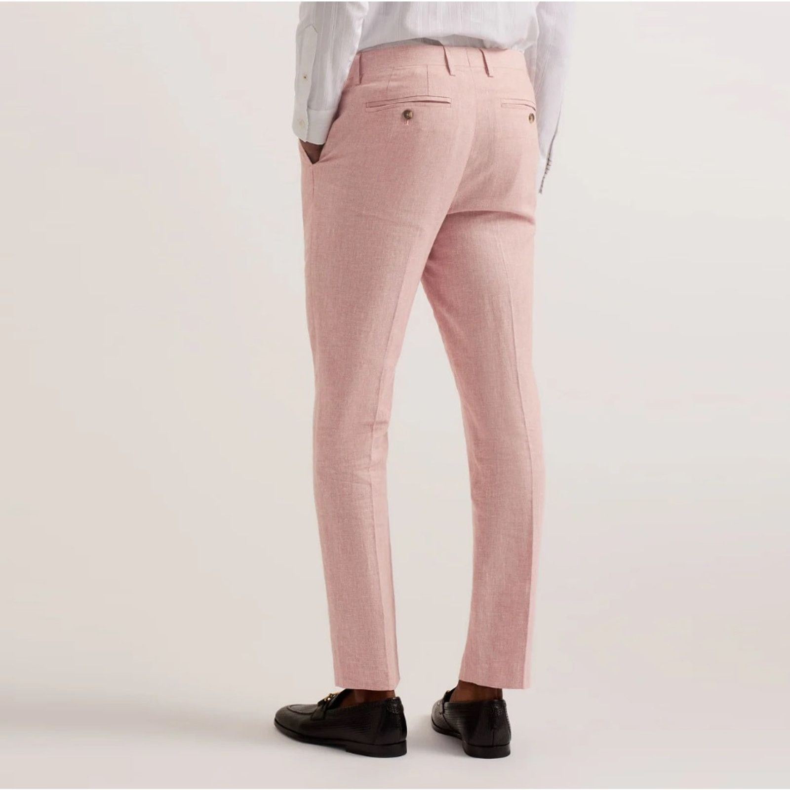 Ted Baker Ted Baker London Men's Pink Casual Slim Fit Trousers 36R Size US 36 / EU 52 - 2 Thumbnail