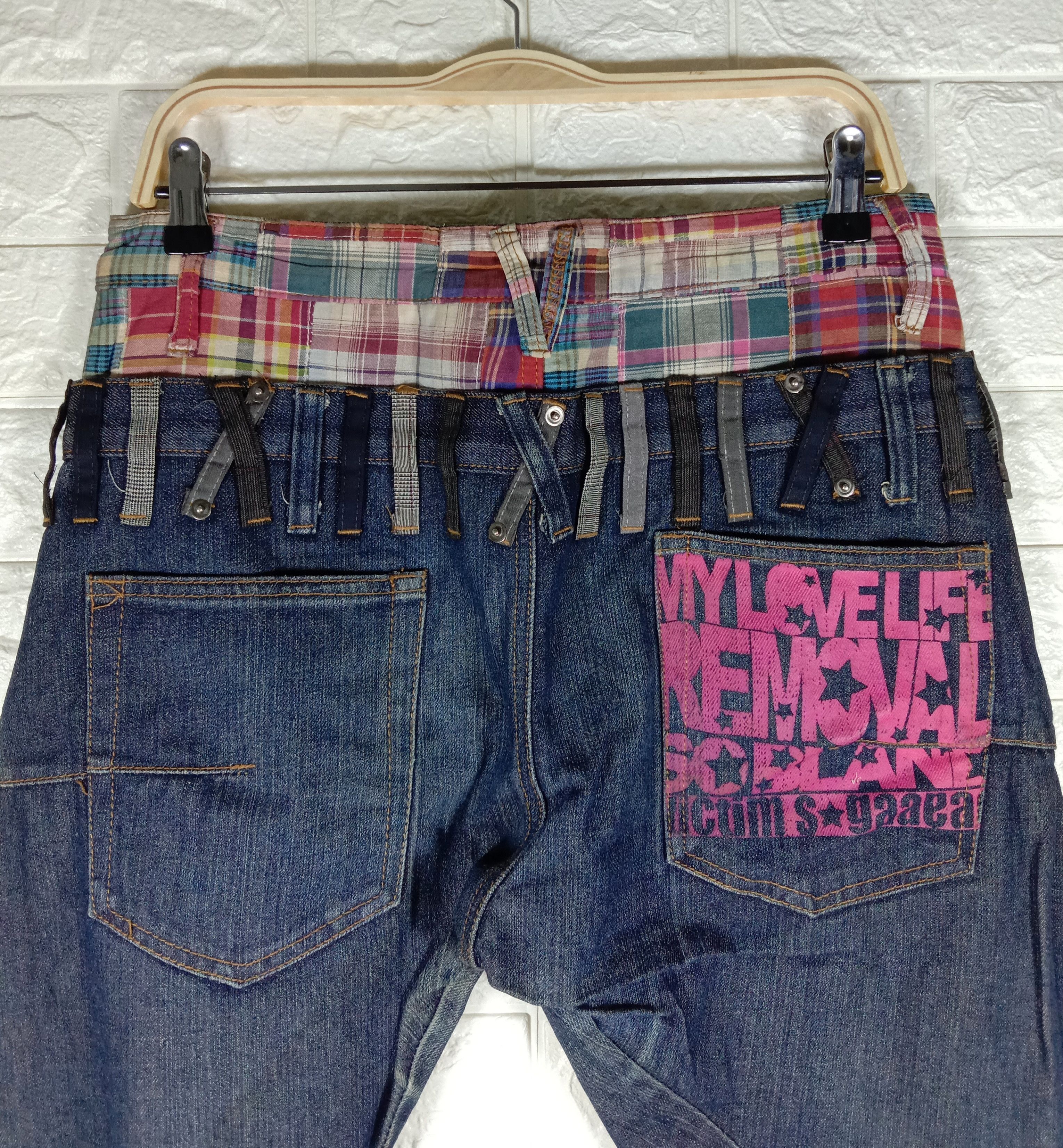 Japanese Brand Vintage Hybrid Removal Upstart Double Waist Jeans Size US 34 / EU 50 - 9 Thumbnail