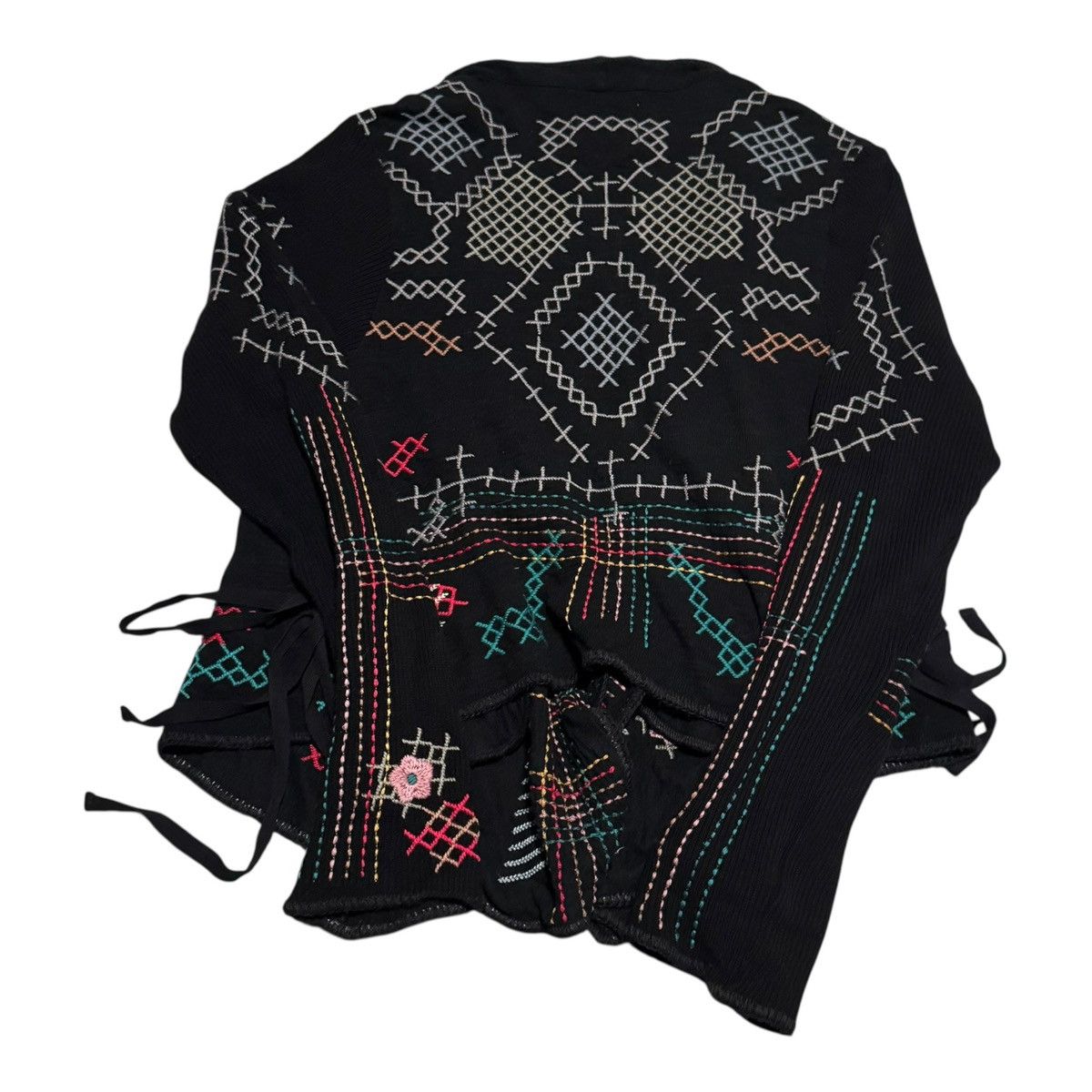 Johnny Was Johnny Was Biya Multicolor Open Face Sweater Women's Medium Size M / US 6-8 / IT 42-44 - 3 Thumbnail