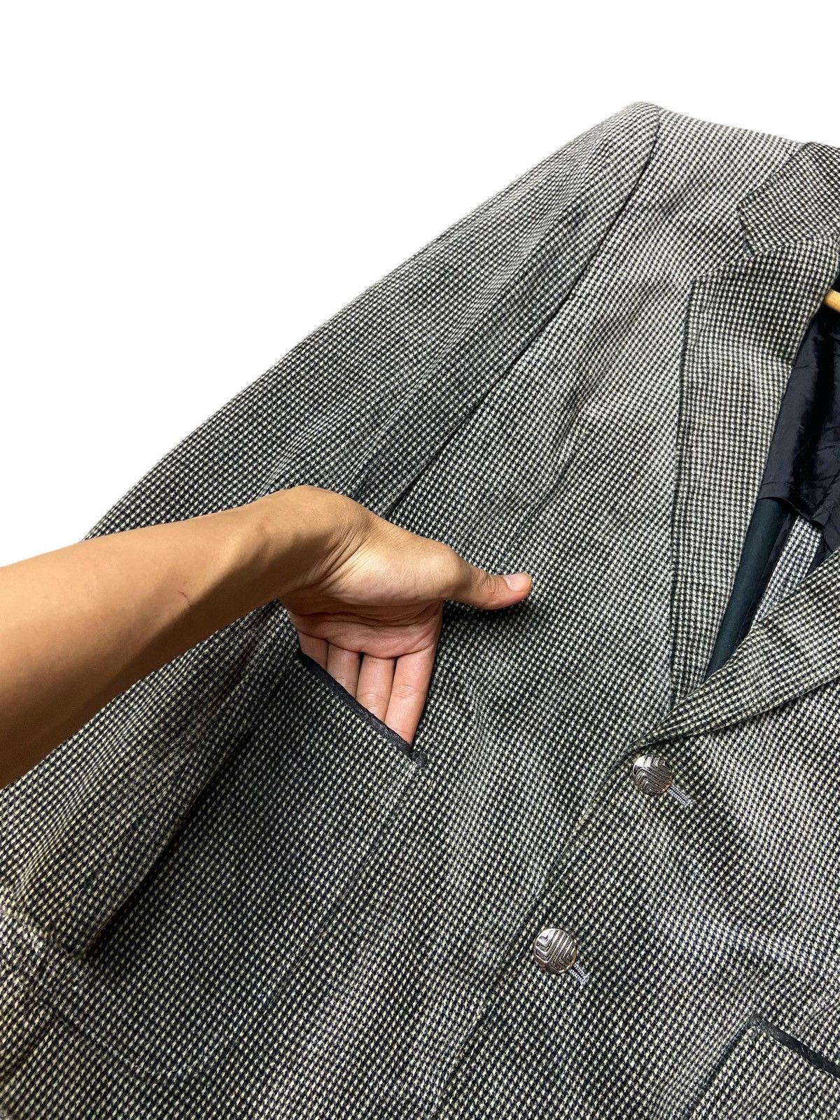 Lanvin Lanvin Paris Checkered Velvet Blazer (149) Size US XXS / EU 40 - 5 Thumbnail
