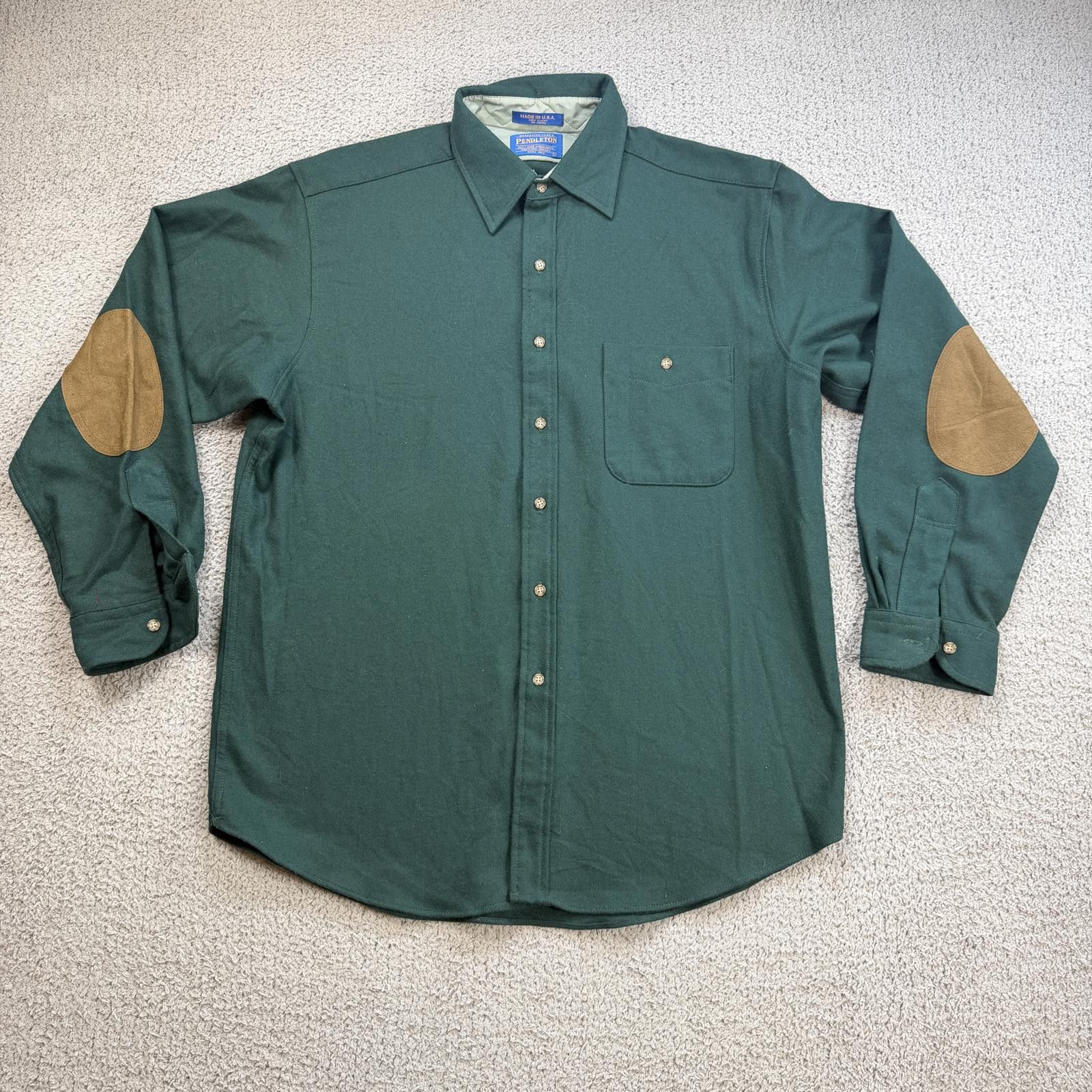 Pendleton Vintage 90s Pendleton Wool Shirt Mens XL Green Button Up Size US XL / EU 56 / 4 - 1 Thumbnail