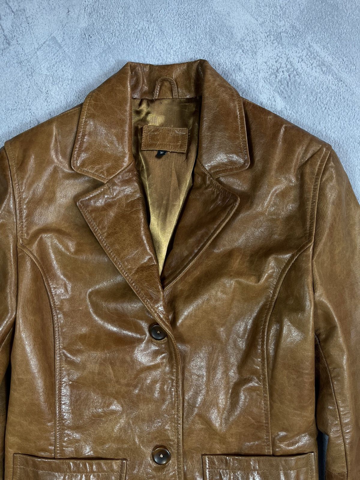 Leather × Vintage Vintage 90s aviator Leather flight Jacket AvantGarde Size XL / US 12-14 / IT 48-50 - 4 Thumbnail