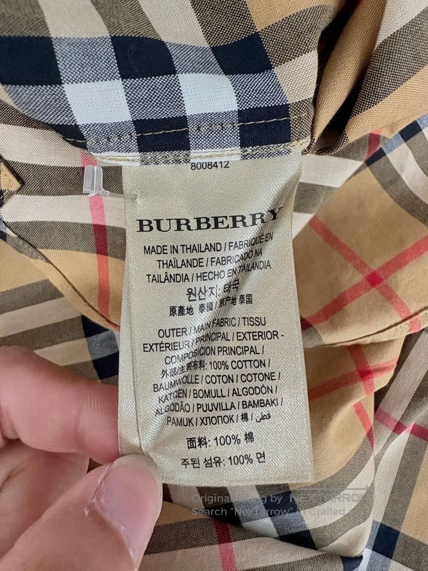Burberry Burberry Check Double Collar Short. Size US L / EU 52-54 / 3 - 4 Thumbnail