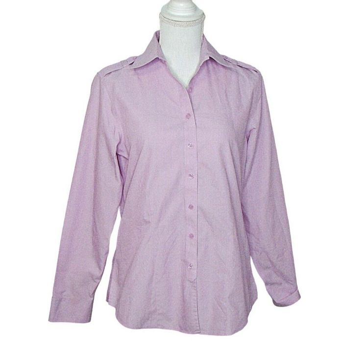 Coldwater Creek Coldwater Creek No Iron Button Up Collared Shirt Womens ...