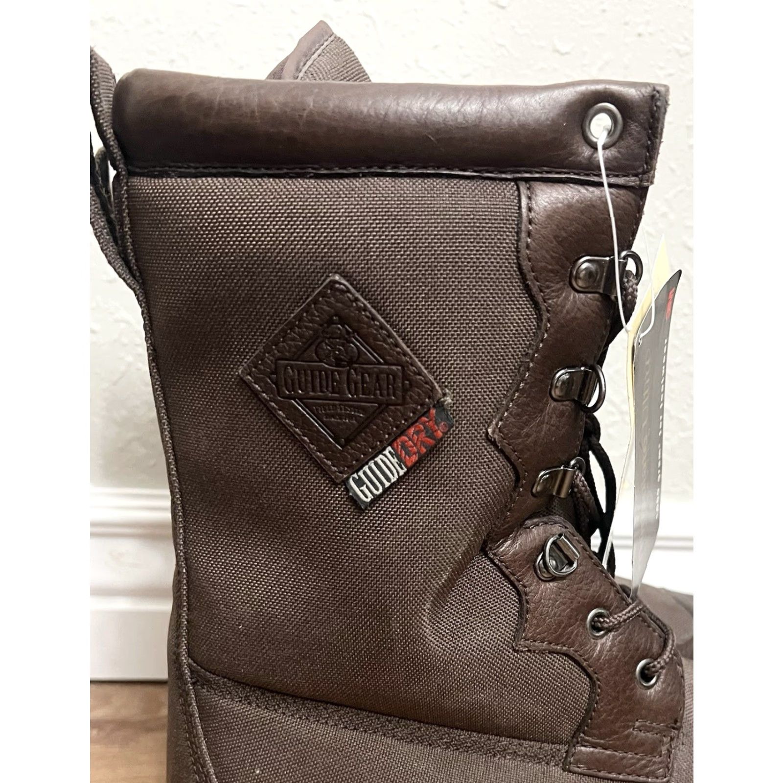 Vintage NWT Guide Gear Boots Distressed Brown Leather Lace Up EE 10 Mens Western Work Combat City Vintage? Size US 10 / EU 43 - 6 Thumbnail