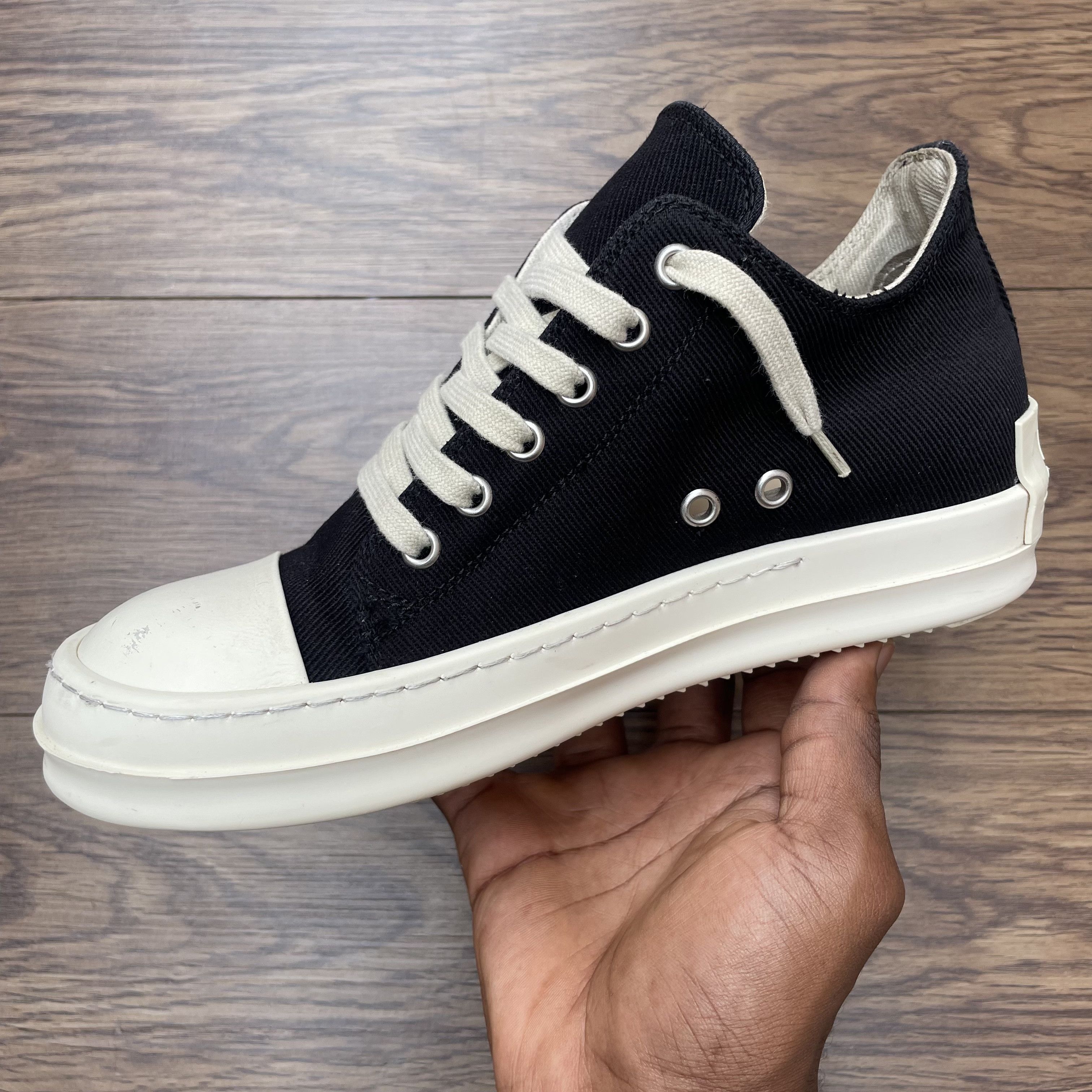 Rick Owens Drkshdw Rick Owens DRKSHDW License Plate Ramones Low Size US 6 / IT 36 - 6 Thumbnail