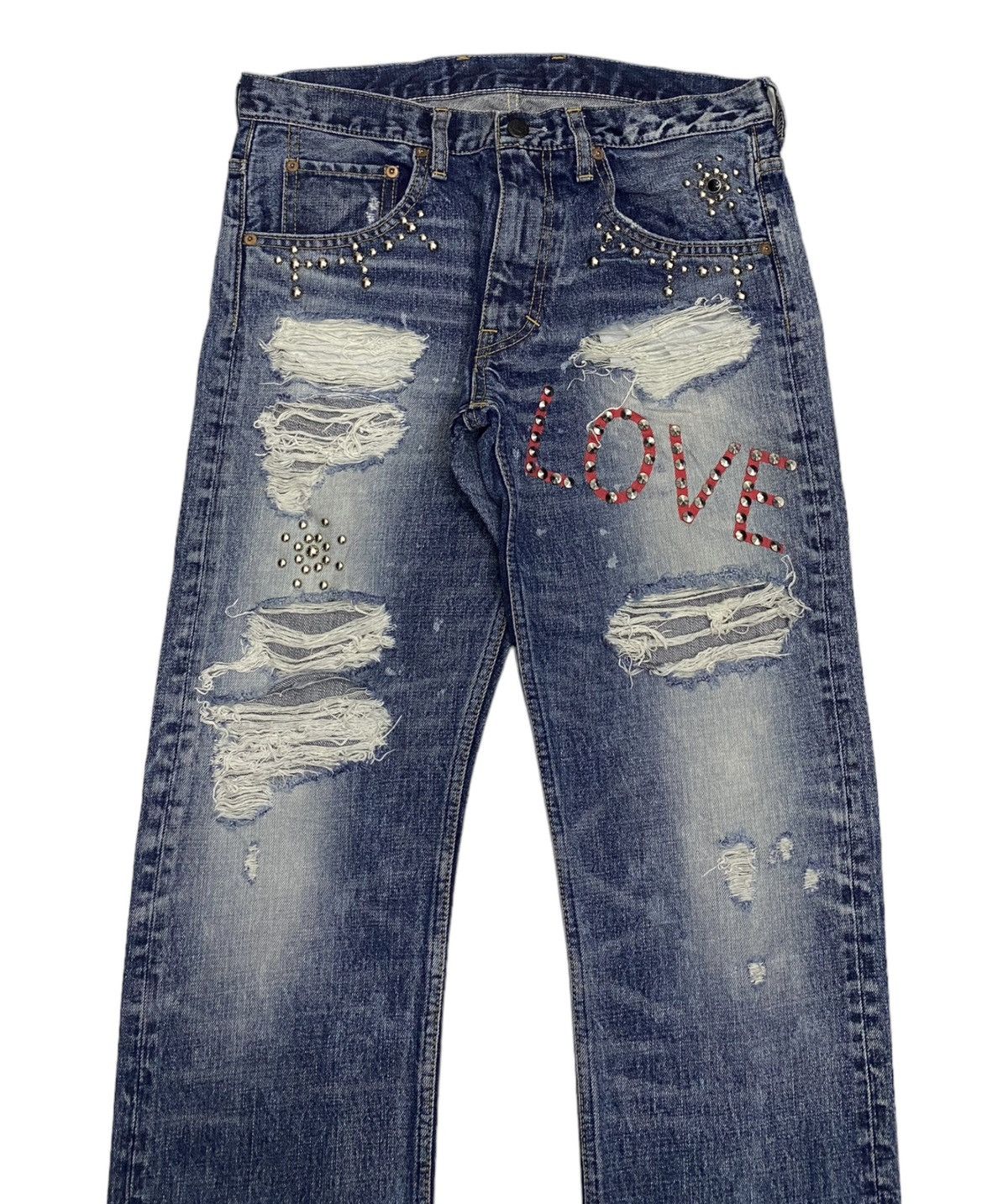 Hysteric Glamour 🔥RNA INC PUNK STUDDED DISTRESS DENIM UNDERCOVER STYLE JEAN Size US 32 / EU 48 - 5 Thumbnail