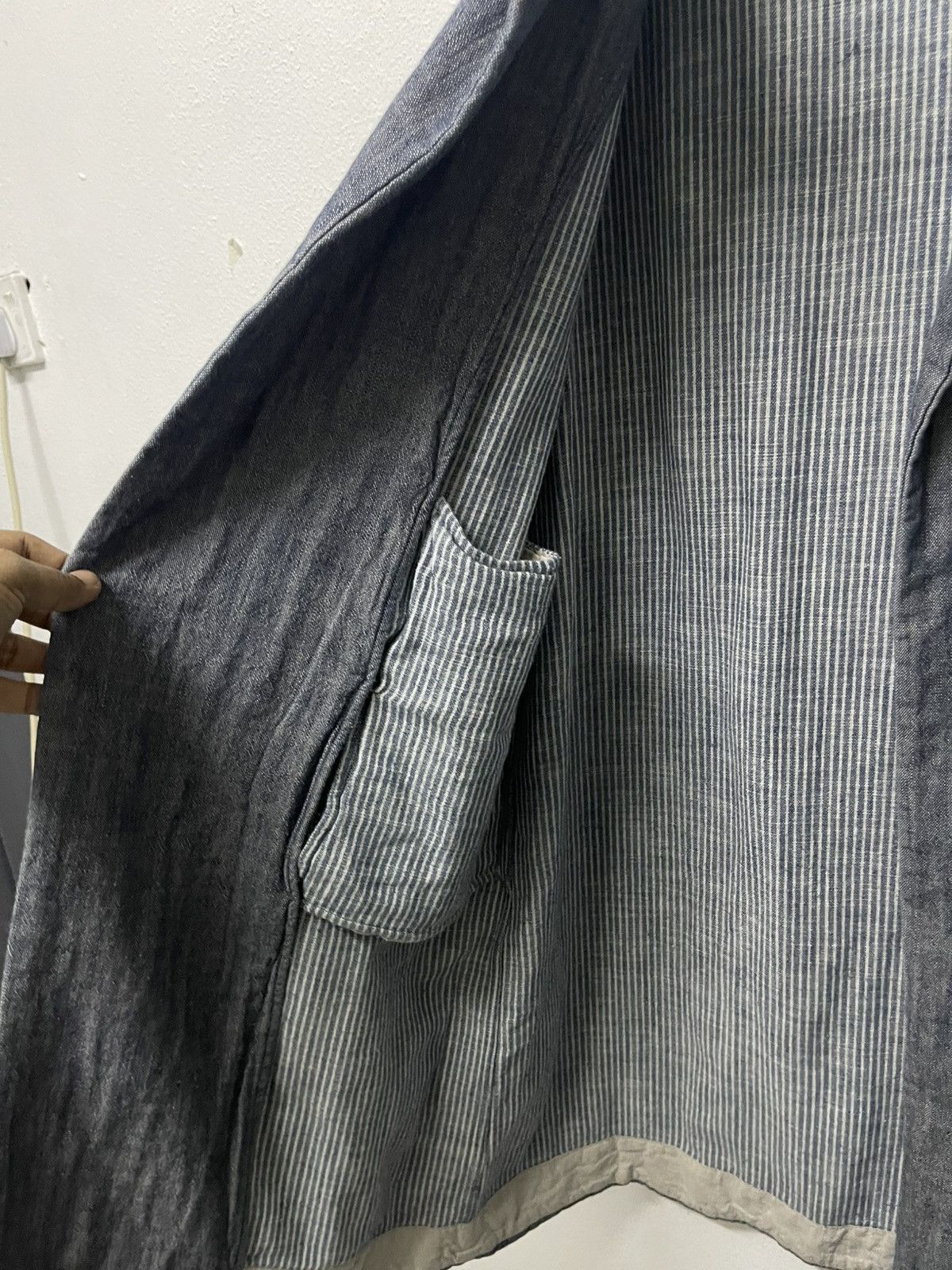 45rpm VINTAGE 45RPM INDIGO DYE CHORE LONG COTTON JACKET Size US L / EU 52-54 / 3 - 13 Thumbnail