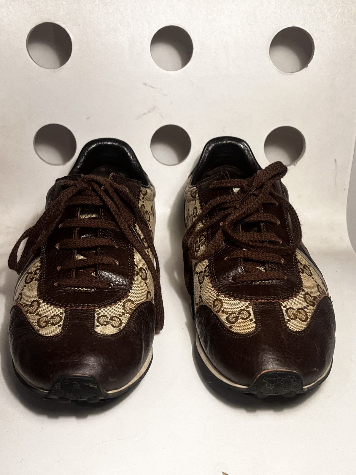 Gucci Gucci GG Logo Low Sneakers Size US 5.5 / EU 38 - 6 Thumbnail