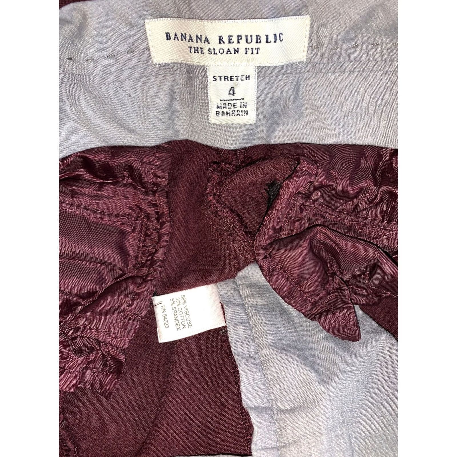 Banana Republic Banana Republic Pants Cropped Purple Womens 4 Stretch Cotton Blend Violet 4 Ladies Cropped Size 27" / US 4 / IT 40 - 7 Thumbnail