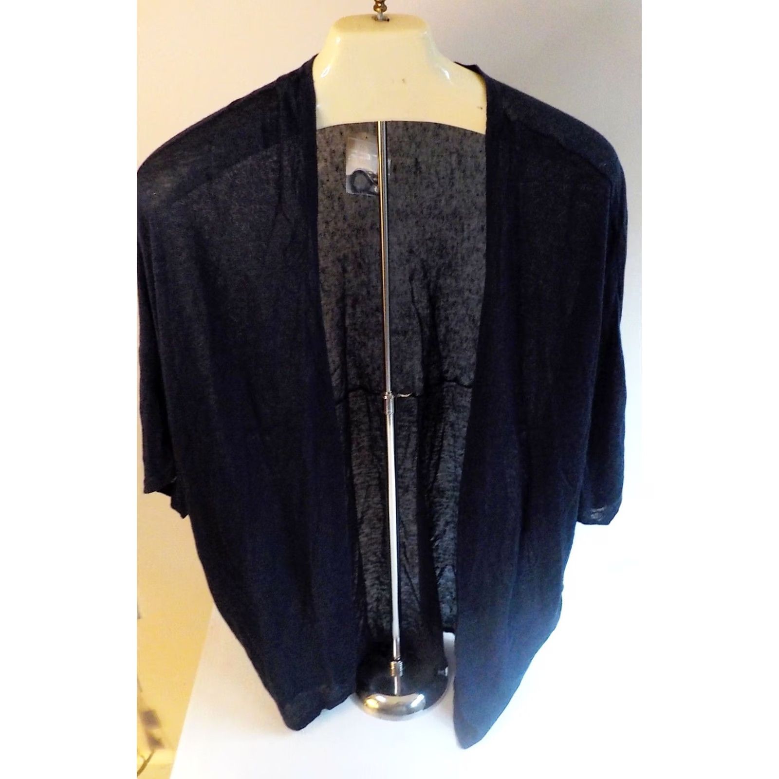 Vintage VINTAGE A PEA IN THE POD Maternity Lightweight SS Cardigan Sweater-Navy-SZ MED NWT Size M / US 6-8 / IT 42-44 - 2 Thumbnail