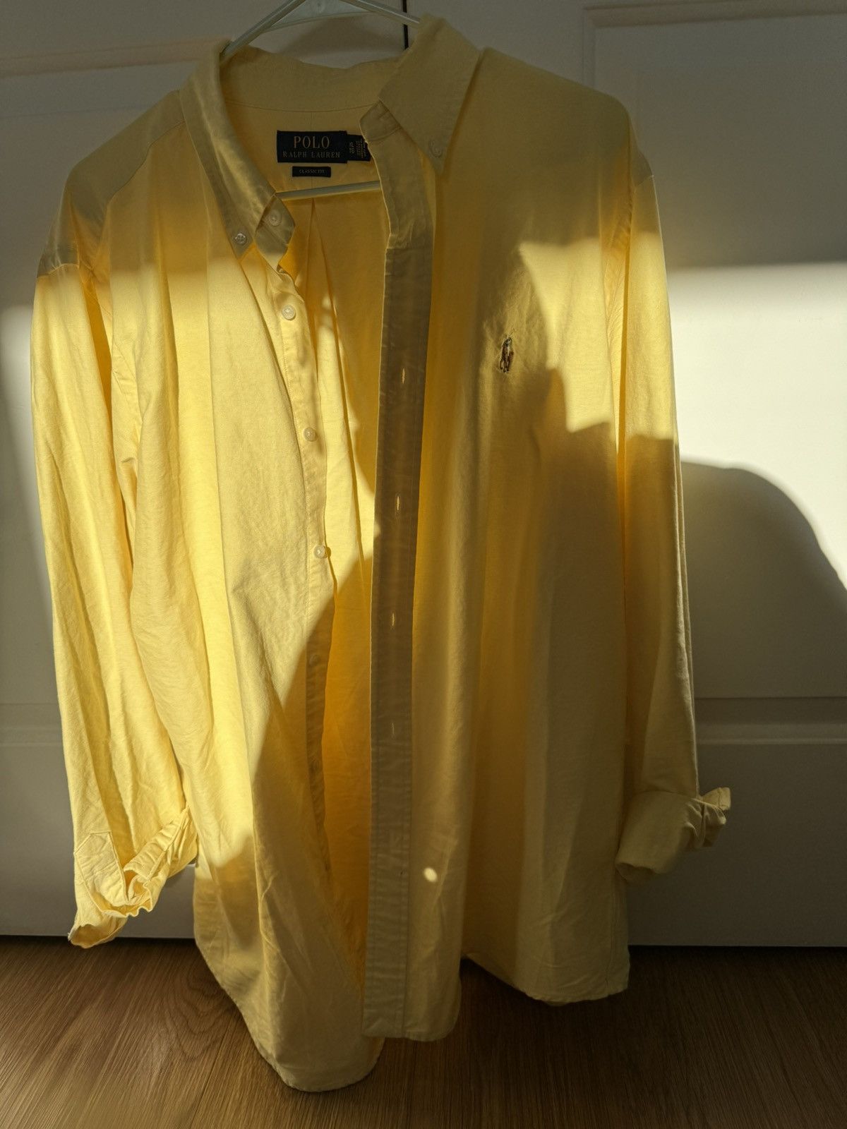 Polo Ralph Lauren Oxford Shirt Polo Ralph Lauren Shirt Yellow XL Preowned Size US L / EU 52-54 / 3 - 1 Thumbnail