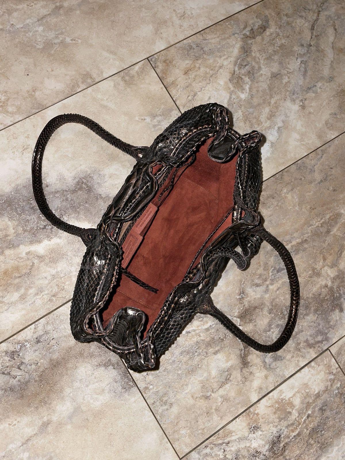 Nancy Gonzalez Nancy Gonzalez Genuine Python Curtus Leather Handbag Unique Size ONE SIZE - 6 Thumbnail