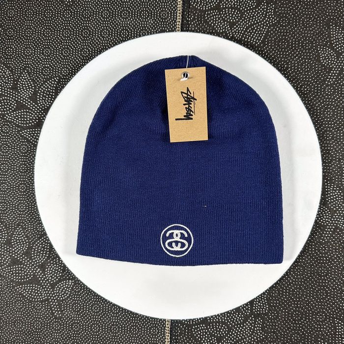 Vintage Stussy Small Ss Link Skullcap Navy | Grailed