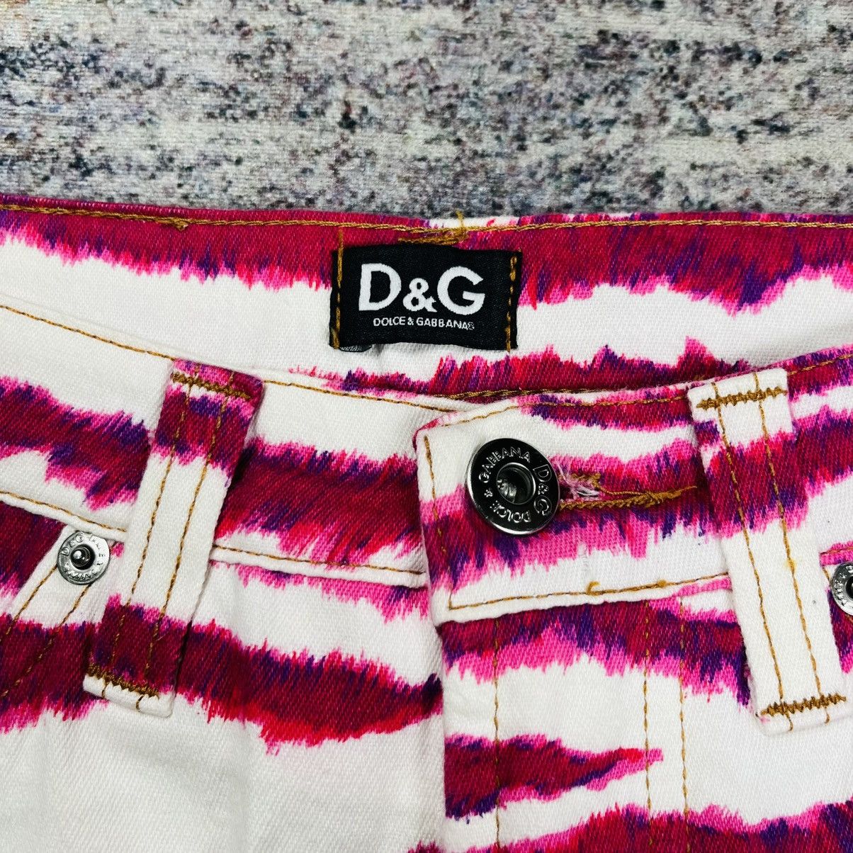 Dolce & Gabbana Archive Dolce Gabbana Paris Hilton Style Zebra Denim Pants Size 27" / US 4 / IT 40 - 8 Thumbnail