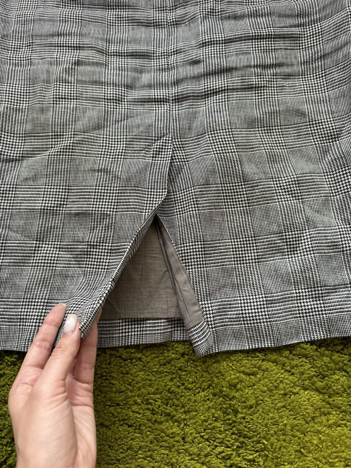 Designer × Max Mara × Weekend Max Mara Max Mara 100% linen checkered skirt Size 32" / US 10 / IT 46 - 5 Thumbnail