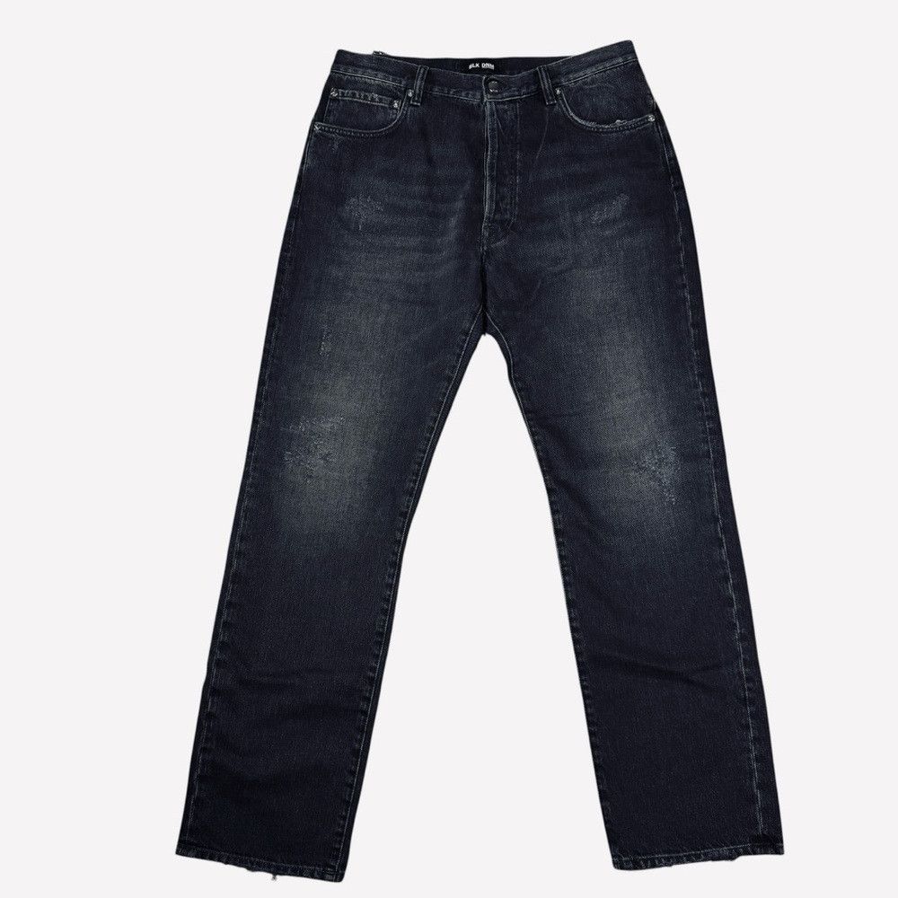 Blk Dnm NWT New $295 BLK DNM Jeans 21 Slim Distressed Black Jeans I Size US 29 - 2 Thumbnail