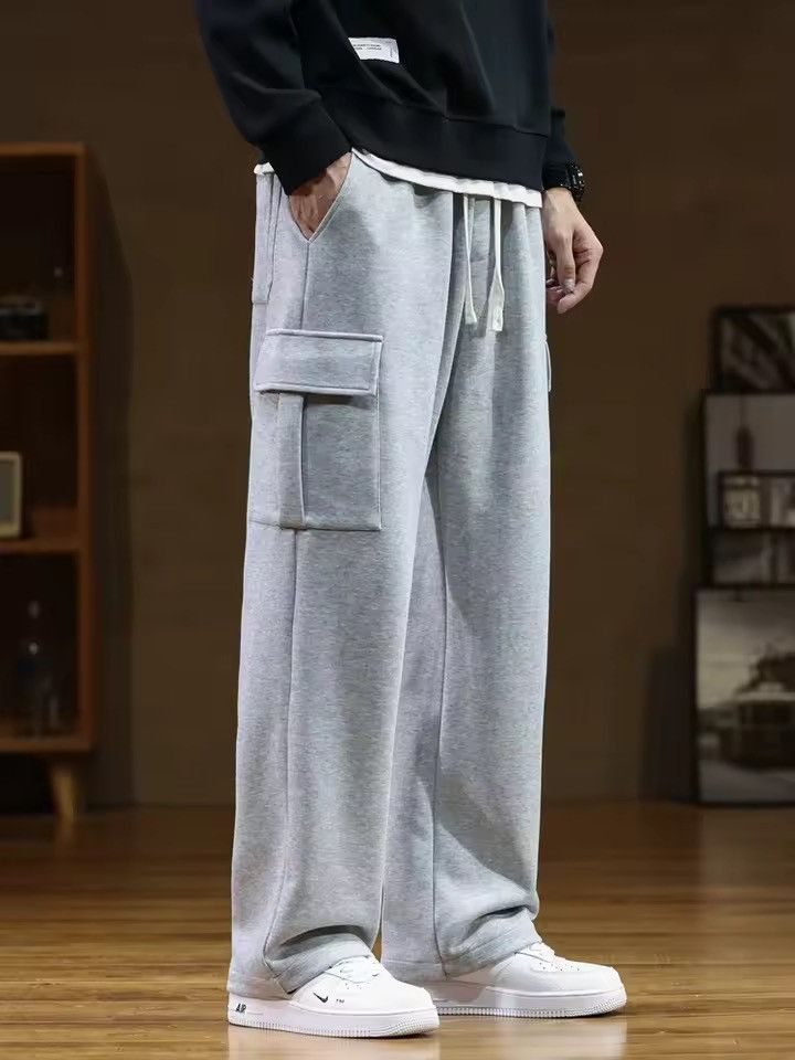 Japanese Brand Multi-Pockets Drawstring Cotton Casual Sweatpant Size US 29 - 4 Thumbnail