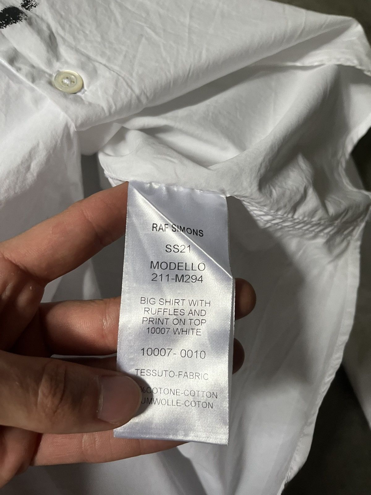 Raf Simons Raf Simons S/S 21 ruffles white black portrait Size US S / EU 44-46 / 1 - 11 Thumbnail