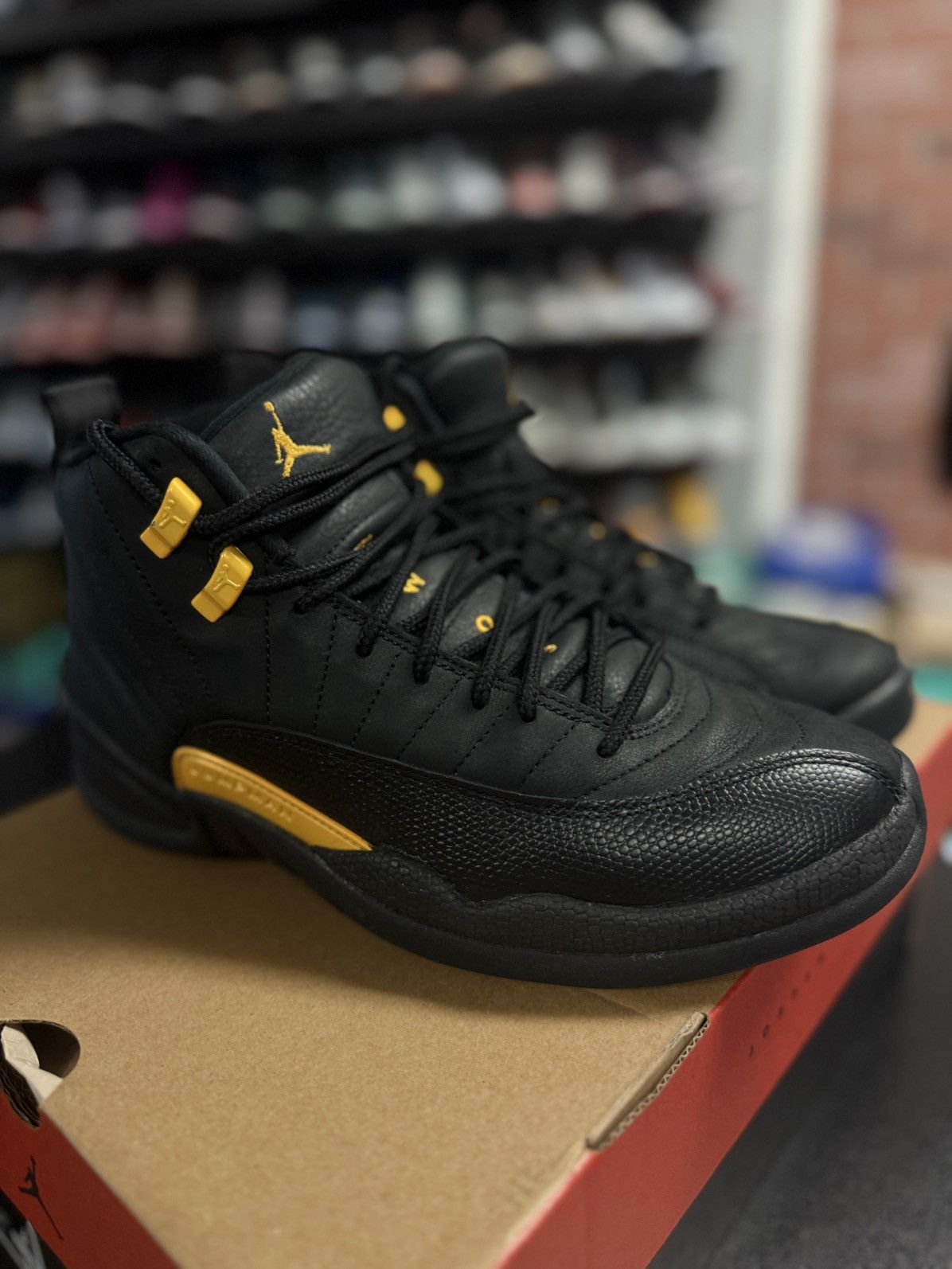 Jordan Brand × Nike Jordan 12 Black Taxi Size 8 🧼 W BOX (2022) Size US 8 / EU 41 - 12 Thumbnail