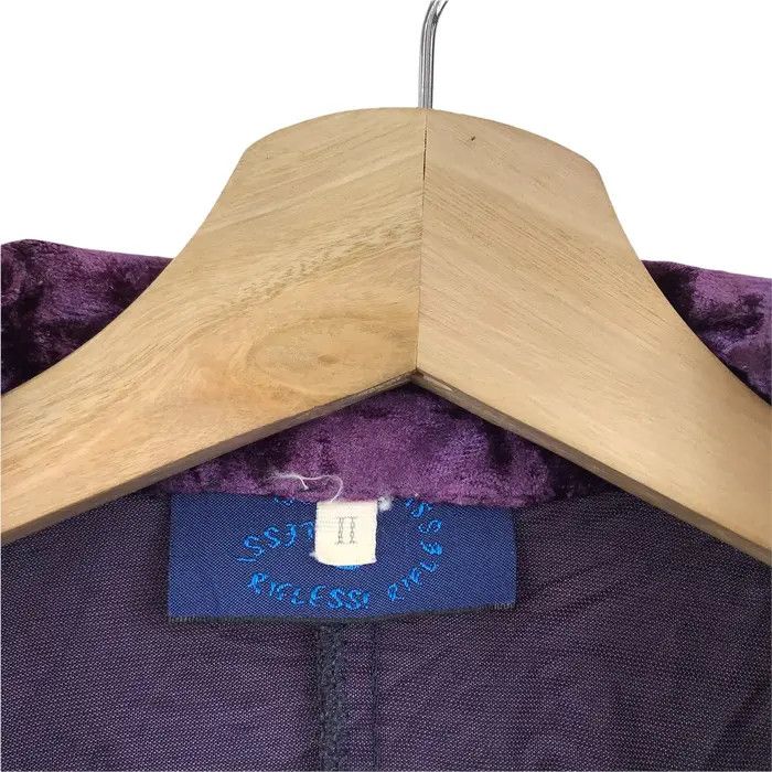 Other Vtg RIFLESSI PARIS Suede Velvet Purple Coat Jacket Blouse Size US S / EU 44-46 / 1 - 3 Thumbnail