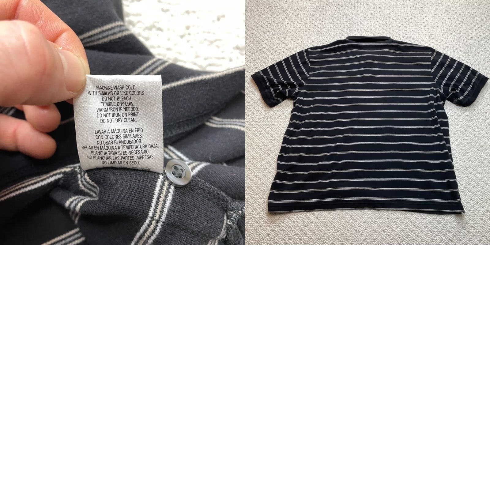 Vintage Unbranded Polo Shirt Mens 2XL Black Striped Golf Cotton Pocket Top Size US XXL / EU 58 / 5 - 8 Thumbnail