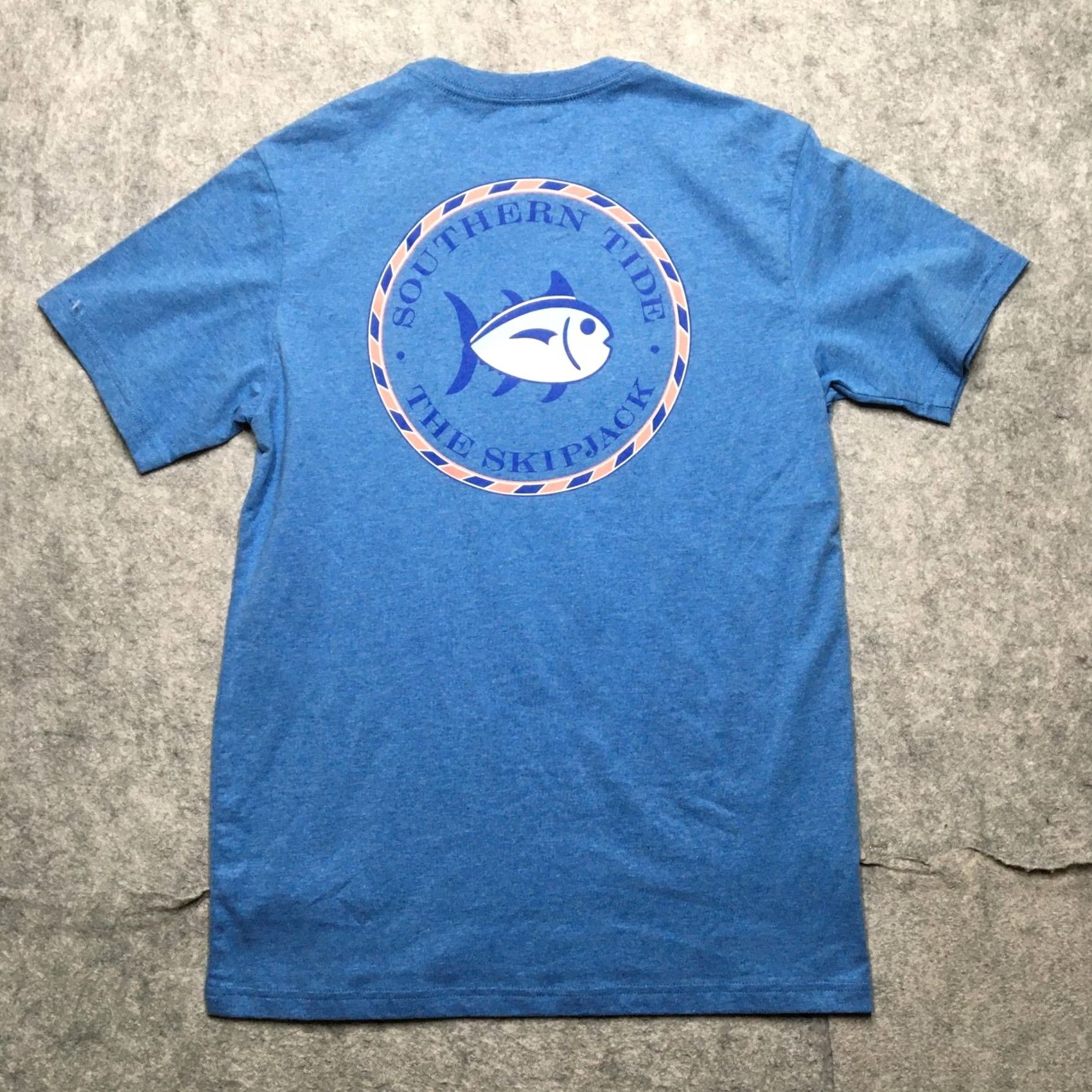 Southern Tide Southern Tide Shirt Womens Small Heather Boat Blue Skipjack Logo Cotton Crew Neck Short Sleeve Graphic Navy Womens Small Heather Boat Blue Size S / US 4 / IT 40 - 6 Thumbnail