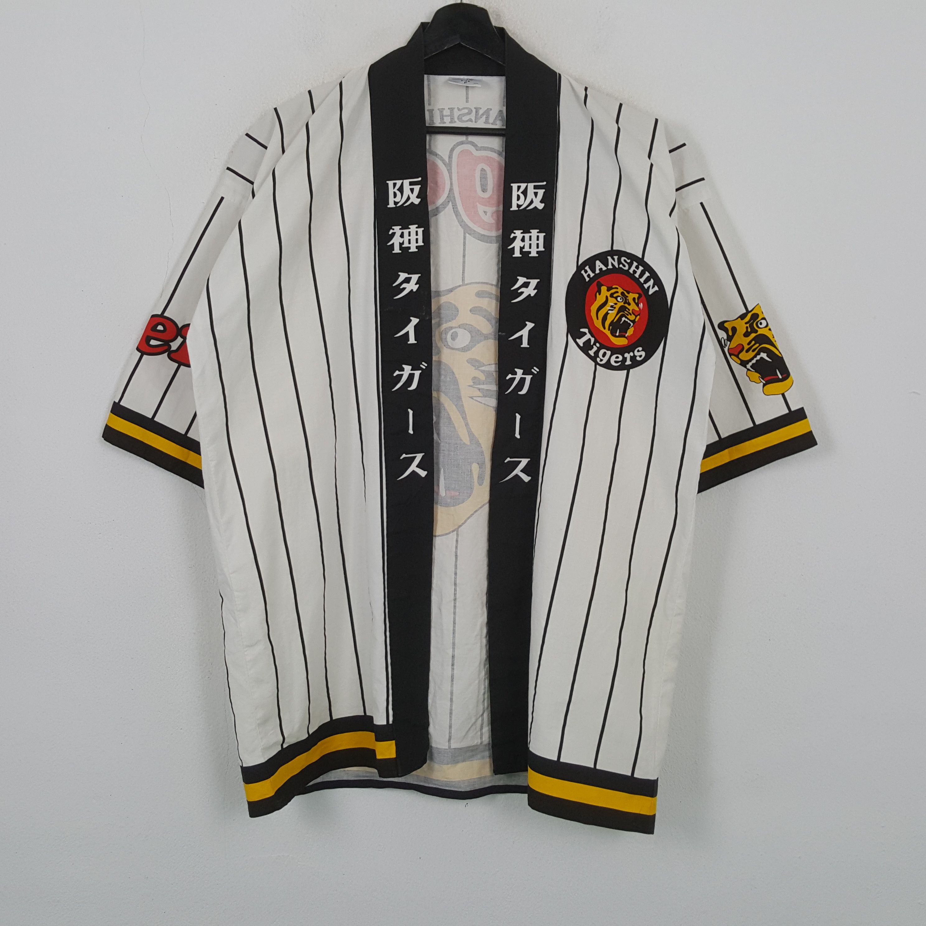 MLB Hanshin Tigers Japanese Baseball Team Kimono Jacket RR12 Size US L / EU 52-54 / 3 - 3 Thumbnail