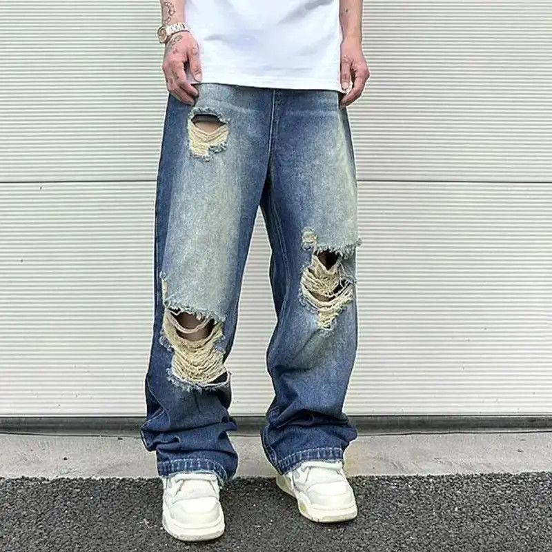 Japanese Brand Oversized jeans baggy cargo pants hip-hop style wide leg Y2K Size US 32 / EU 48 - 4 Thumbnail
