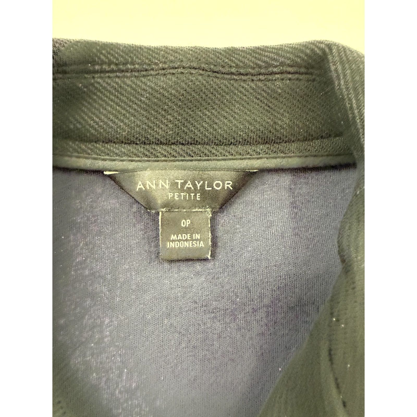 Ann Taylor Ann Taylor Jacket Womens Petite 0P Black Cotton Blend Moto Biker Zip Jacket Size XS / US 0-2 / IT 36-38 - 5 Thumbnail