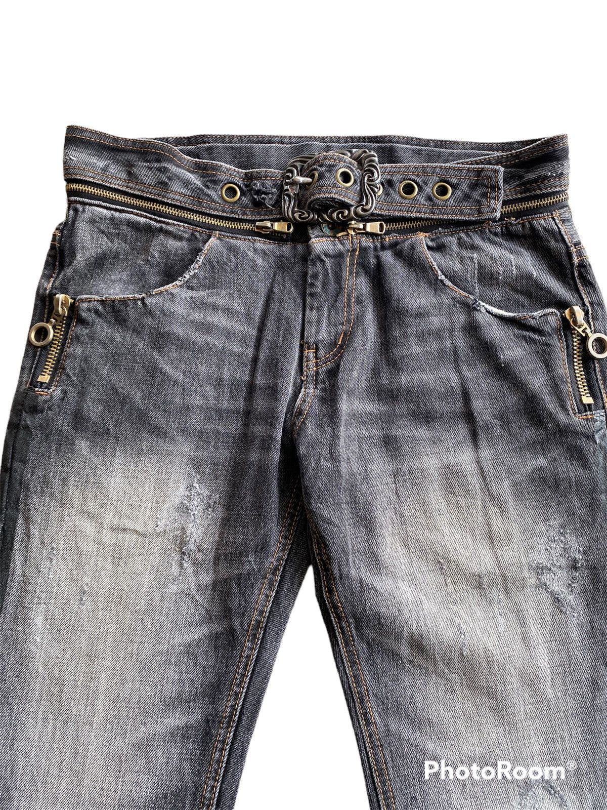 Hysteric Glamour × If Six Was Nine × Le Grande Bleu (L.G.B.) Japanese Vintage Heritage Stone Punk Black Jeans Size US 30 / EU 46 - 6 Thumbnail