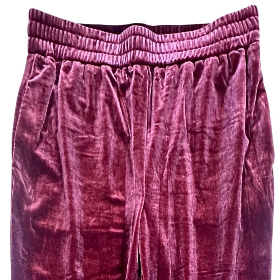 Born BALTIC BORN Velvet Jogger Pants Burgundy Elastic Waist S Size Medium Size 28" / US 6 / IT 42 - 3 Thumbnail