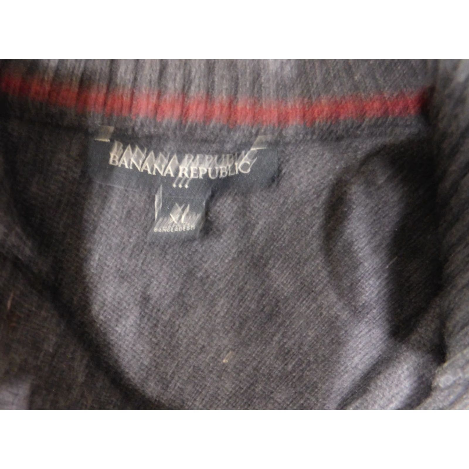 Banana Republic Banana Republic Sweater XL Mens Gray Wool Cotton Mock Neck Pullover Knit Stretch Regular Long Sleeve Size US XL / EU 56 / 4 - 4 Thumbnail