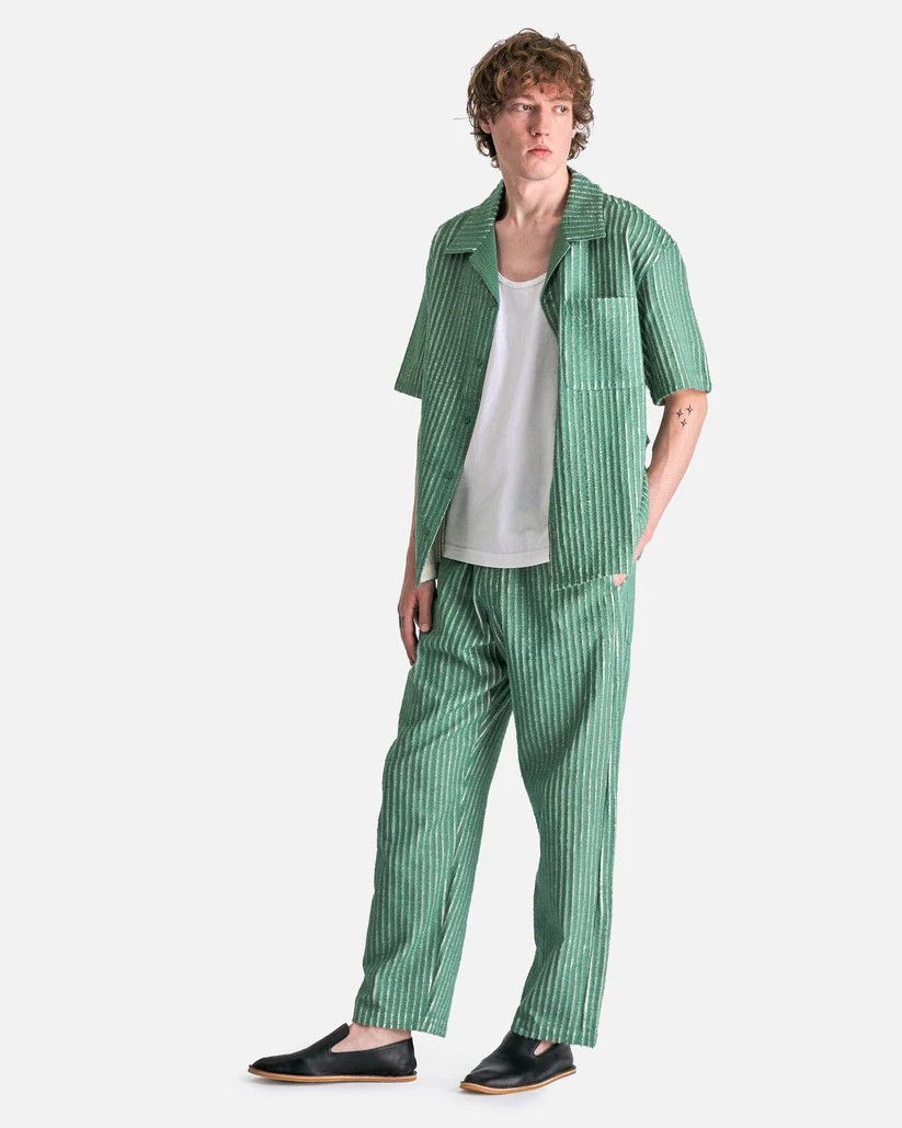 Craig Green o1s1v1r1oon0925 Hand Frayed Stripe Trouser in Green Size US 30 / EU 46 - 3 Thumbnail