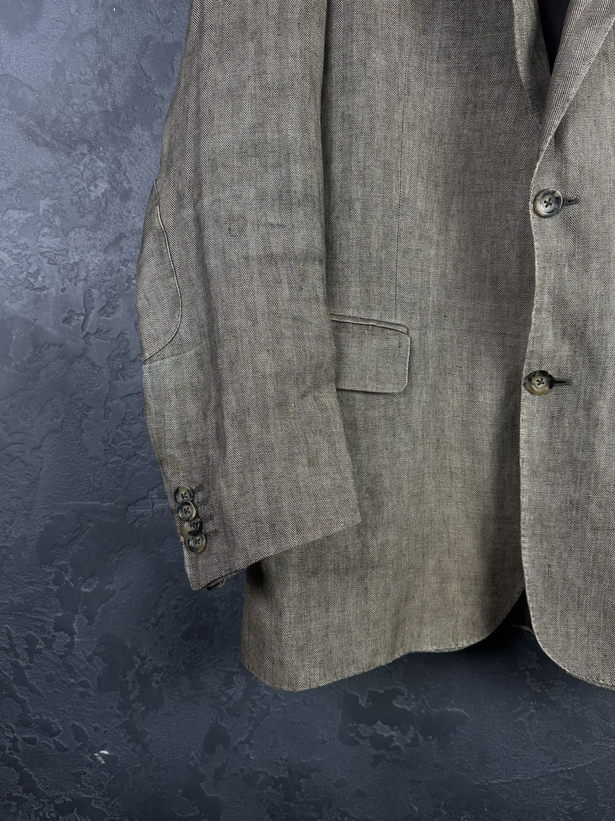 Burberry × Vintage Vintage Burberry London Men's Lino Blazer Jacket Two Button Size 48R - 5 Thumbnail