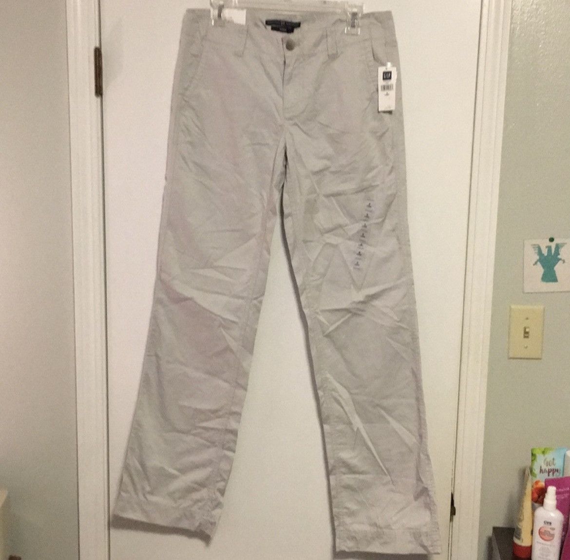 Gap GAP Light Grey Straight Leg Pants Size 30" / US 8 / IT 44 - 1 Thumbnail