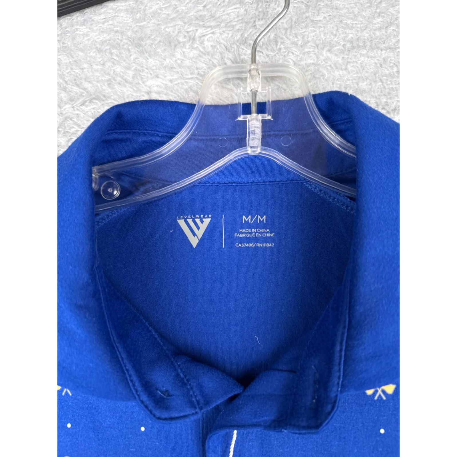 Vintage Levelwear Indycar Polo Shirt Men Medium Blue Short Sleeve Polo Golf Polyester Shirt Size US M / EU 48-50 / 2 - 7 Thumbnail