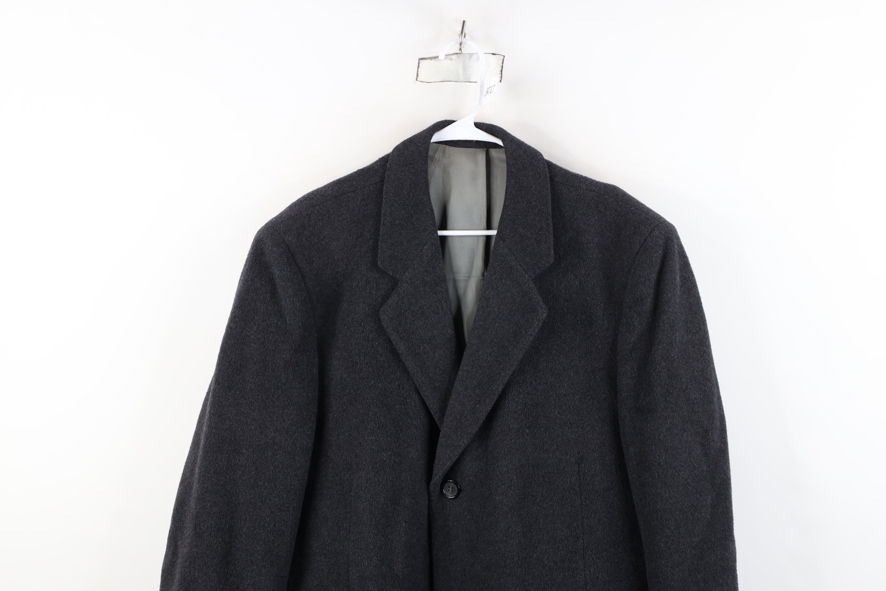 Vintage Vintage 80s 90s Egon Von Furstenburg Overcoat Jacket Gray Size US XL / EU 56 / 4 - 2 Thumbnail