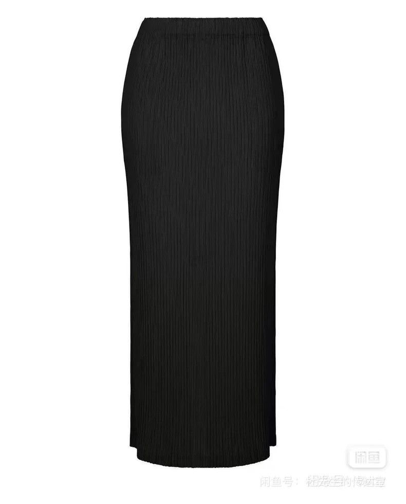 Issey Miyake Issey Miyake size:2 Black toothpick vertical striped skirt Size 31" - 1 Thumbnail