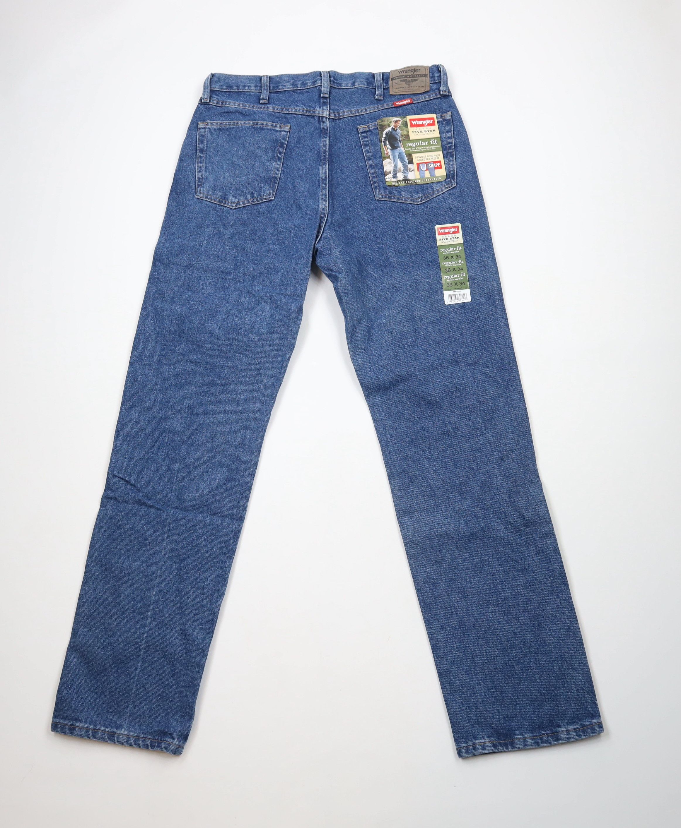 Vintage × Wrangler Deadstock Vintage Y2K Wrangler Leg Denim Jeans Blue Cotton Size US 36 / EU 52 - 8 Thumbnail