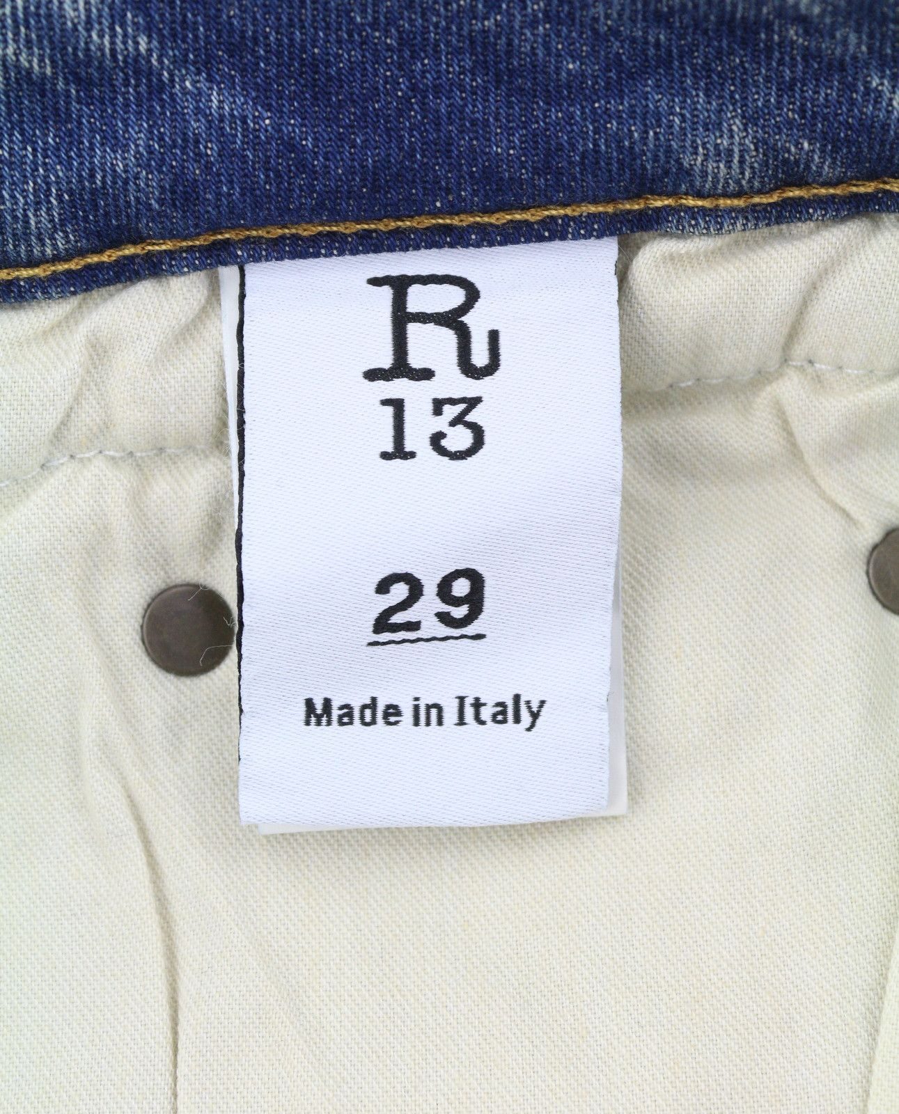 R13 BOY STRAIGHT 29 Kelly Faded Blue RRP699 87182 Size 29" - 8 Thumbnail